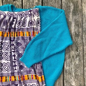 Vintage Teal Slouchy Sweater